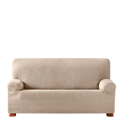 Image of Eysa Aquiles Elastic Sofa Cover 3 Seats, Polyester Cotton, Ecru, 37 x 29 9 cm