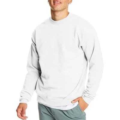 Image of Hanes Men&#039;s EcoSmart Sweatshirt Shirt, White, 4X Large