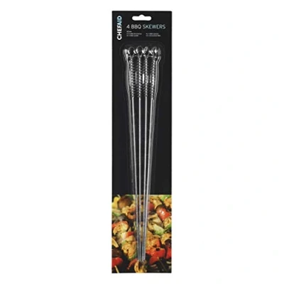 Image of Chef Aid 10E11391 4pcs BBQ Skewers, Steel, Beige