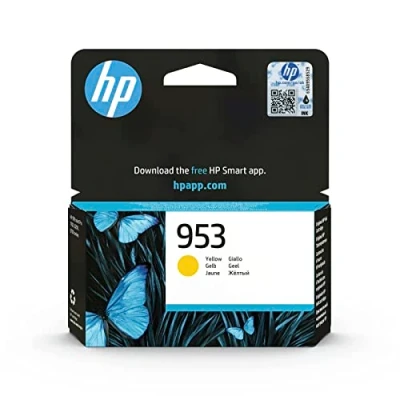 Image of HP F6U14AE 953 Original Ink Cartridge, Yellow, Single Pack