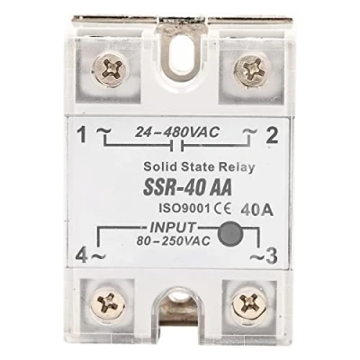 Image of 40A Solid State Relay Module Input 90 250V AC Output 24 480V