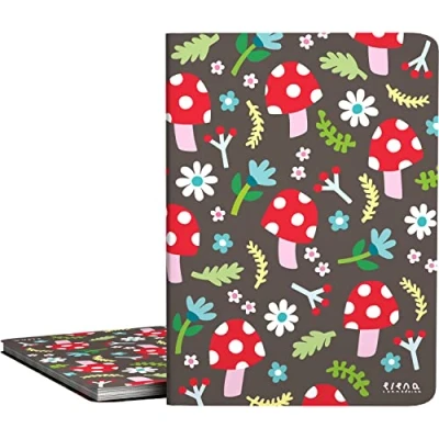 Image of Grafoplás A4 Clear School Folder Flexible Covers 30 Polypropylene Liners Elena Corredoira Design Mushrooms Collection
