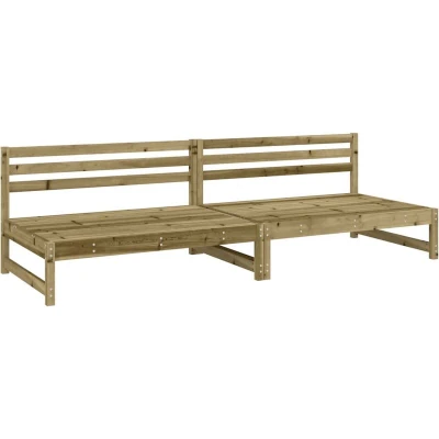 Image of vidaXL Garden Middle Sofas 2 pcs 120x80 cm Impregnated Wood Pine