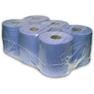 Image of 18 Pack 2 Ply Embossed Centre Feed Paper Wipe Rolls