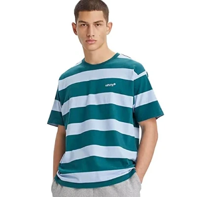 Image of Levi&#039;s Men&#039;s Red Tab Vintage Tee T Shirt, Throwback Atlantic Deep, S