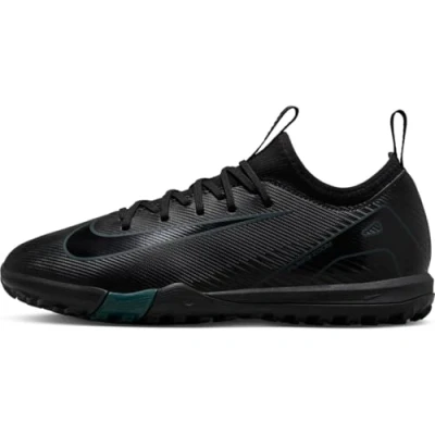 Image of Nike Jr. Tiempo Legend 10 Club TF Sneaker, Black/Deep Jungle/Black, 1 UK