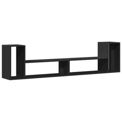 Image of vidaXL Black Engineered Wood TV Cabinet/Sideboard Stand 75x30x50cm Dual Purpose Storage Unit for Living Room, Bedroom