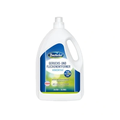 Image of Bactador Odor and Stain Remover Concentrate 3L Biological enzyme cleaner against sweat, smoke, cat urine, dog animal odors For household, car &amp; environment
