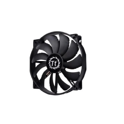 Image of Thermaltake 200mm Pure 20 Series Black 200x30mm Thick Quiet High Airflow Case Fan with Anti Vibration Mounting System Cooling CL F015 PL20BL A