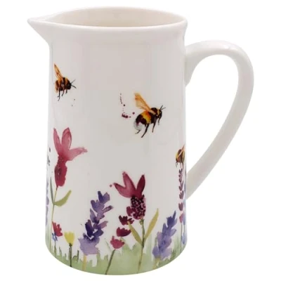 Image of Lesser &amp; Pavey British Designed Jug for Kitchen and Home Lovely Printed Milk Water Juice Other Needs Lavender Bees Office Kitchens Jennifer Rose Gallery