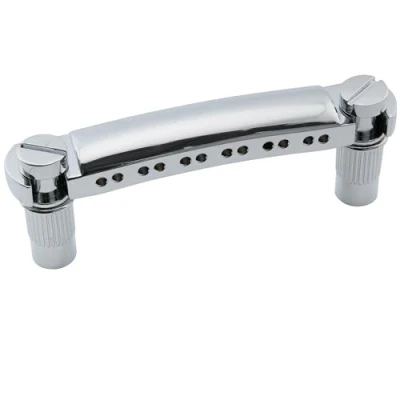 Image of Musiclily Pro 52.5mm 12 string Tune o matic Stop Tailpiece for Epiphone Les Paul SG Style Electric Guitar, Chrome