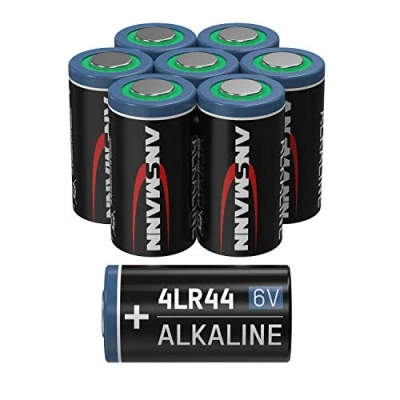 Image of ANSMANN 4LR44 6V Alkaline Battery Pack of 8 4G13 Batteries Suitable for Alarm Systems, Dog Collar, Remote Control and Much More Extremely Heat Cold Resistant Disposable