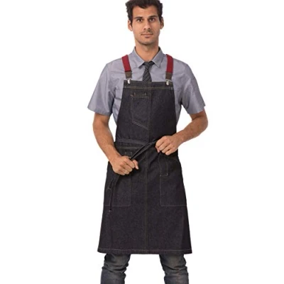 Image of Chef Works Unisex&#039;s ABS01IBL0 Work Utility Apron Indigo Blue W/Wine Suspenders One Size