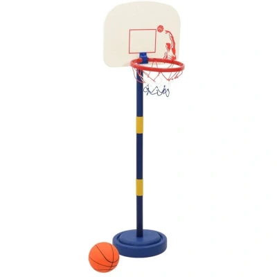 Image of vidaXL Basketball Stand with Ball and Pump Adjustable Height 90/121 cm