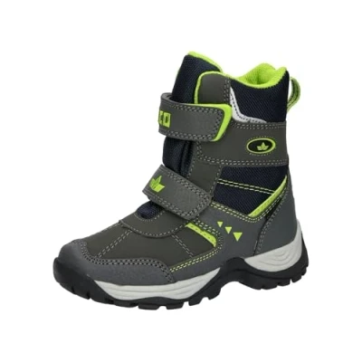 Image of Lico Asker V Snow Boot, Grey Navy Lemon, 3.5 UK