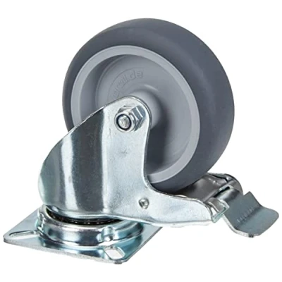 Image of Meister 800740 Swivel Castor Diameter, 60 x mm, Rubber, Plain Bearing, FS, Ø 75 mm