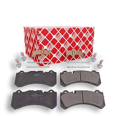 Image of 31408076 Brake pad set FEBI BILSTEIN 16980 Front Axle prepared for wear indicator with fastening material attachment VOLVO: V60 I