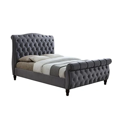 Image of Birlea, 150cm Colorado Fabric Bed, Grey, Polyester