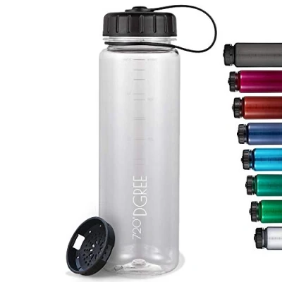 Image of 720DGREE “simplBottle“ Leakproof Water Bottle 500ml, 0.5l Sport Bottles BPA Free Tritan Plastic Fruit Infuser Sieve Perfect Drinking for Kids, School, Gym, Bike, Running, Outdoor