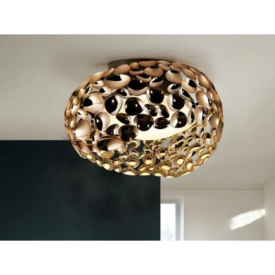 Image of Narisa 5 Light Flush Ceiling Gold, Brown, G9