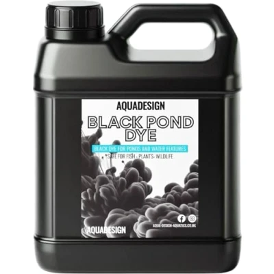 Image of AquaDesign BLACK Liquid Pond Dye 1000ML For Ponds And Water Features TREATS 5,000L