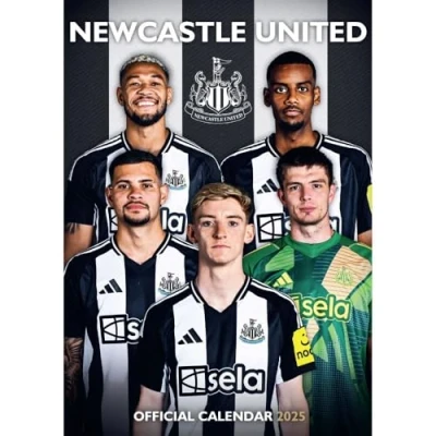 Image of 2025 Calendar Newcastle United FC Month to View A3 Football Official Product