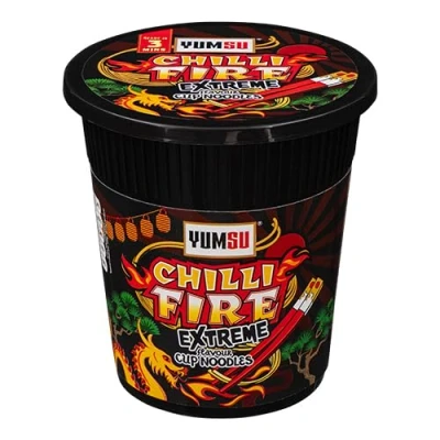 Image of Instant Pot Noodles Halal Certified Spicy Chilli Fire Vegetarian Egg Free 60g (Pack of 6) + FabFinds Mug