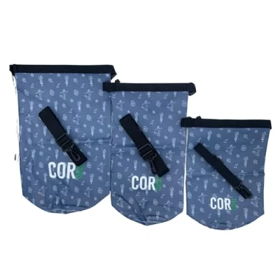 Image of COR Surf Floating Waterproof Dry Bag Roll Top Sack Keeps Gear for Kayaking, Rafting, Boating, Swimming, Camping, Hiking, Beach, Fishing (Hawaiian, 3 Pack)