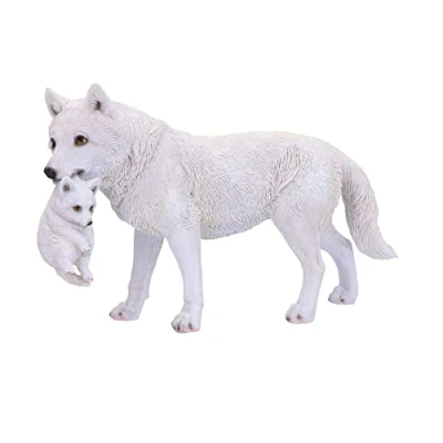 Image of Nemesis Now Winter Bond Wolves Figurine, White, 30cm