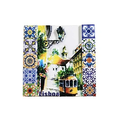 Image of 3D Lisbon Portugal Refrigerator Fridge Magnet Tourist Souvenirs Handmade Resin Craft Magnetic Stickers Home Kitchen Decoration Travel Gift