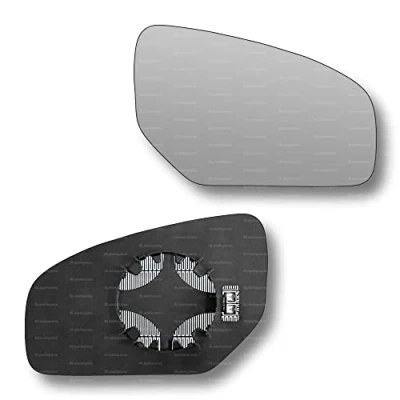 Image of Less4spares Replacement Wing Mirror Glass Right Compatible with Honda Civic 2012 2017 CLIP ON Driver Off side Heated Convex
