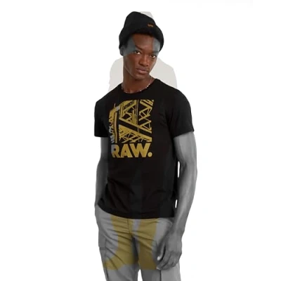 Image of G STAR Raw Men&#039;s Construction R T Shirt, Black (Dk D24685 c506 6484), XS