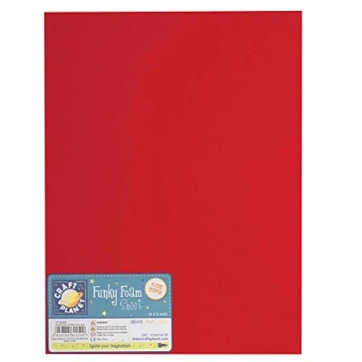 Image of Craft Planet 9inch x 12inch Funky Foam Red (Single Sheet)