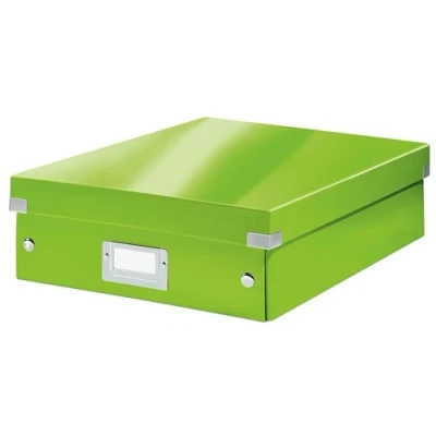 Image of Leitz 60580054 Organiser Box, Click and Store, WOW Range, Medium, Green