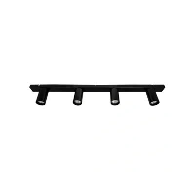 Image of Dyberg Larsen modern downlight, black, length 95 cm