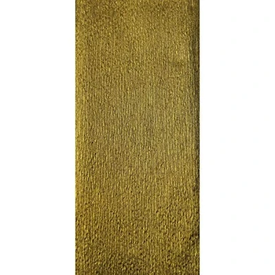 Image of Clairefontaine Ref 95275C Metallic Crepe Paper Roll (Single Roll) 2.5 x 0.5m, 60% Creppage, 72gsm Material Gold Suitable for Making Decorations