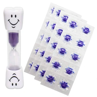 Image of Smile Toothbrush Timer &amp; 40 Disclosing Tablets (Purple Timer)