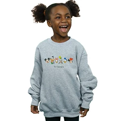 Image of Disney Girls Mickey Mouse and Friends Sweatshirt Sport Grey 3 4 Years