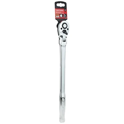Image of Craftsman Flex Head Ratchet, Pear Long Handle, SAE, 72 Tooth, 1/2 Inch (CMMT99430)