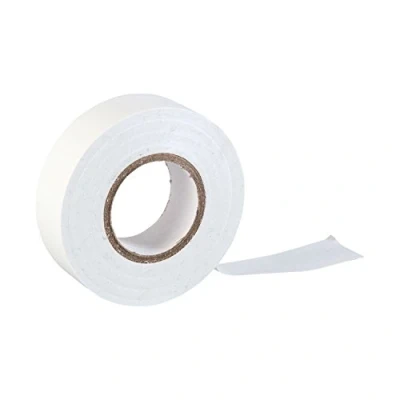 Image of Gocableties White Electrical Tape, 19mm x 20m, Strong Self Adhesive PVC Insulation Tape for Insulating, Repairing and Protecting Wires, 1 Roll