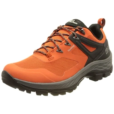 Image of Jack Wolfskin Men&#039;s Rebellion Guide Texapore Low M Walking Shoe, Orange/Grey, 10 UK