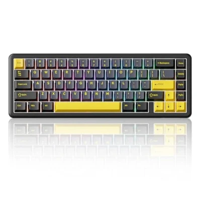 Image of ATTACK SHARK X65 HE Magnetic Switch Rapid Trigger Keyboard, 65% Wired Gaming Keyboard with 8000 Hz Polling Rate, 0.01mm RT Accuracy Adjustable Actuation, PBT Keycaps, QMK Driver, RGB.(Star Black)