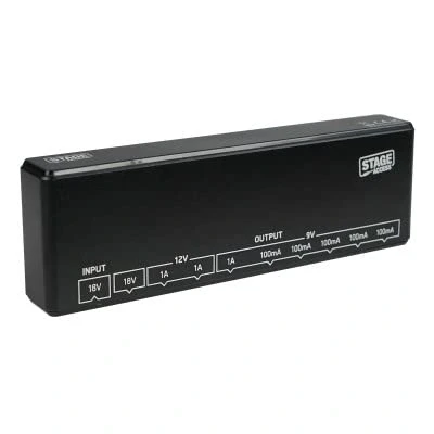 Image of Stage Access Edge Power Supply for Pedalboard and Guitar Bass Effect Pedals, 9V 12V 18V, Black Aluminium Case