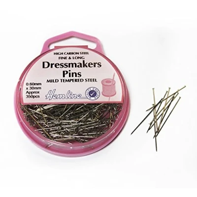 Image of 350 x Hemline Dressmakers Pins 0.60mm 30mm