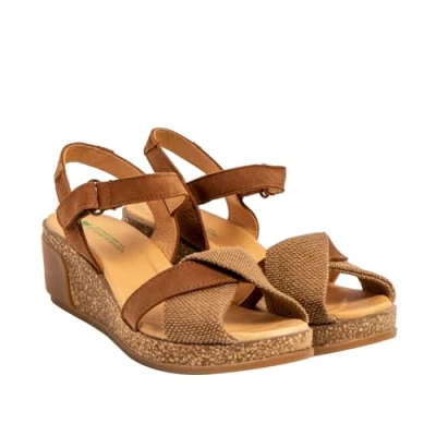 Image of El Naturalista Women&#039;s N5038 Leaves Sandal, Wood, 9 UK