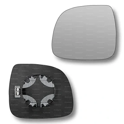 Image of Less4spares Replacement Wing Mirror Glass Left Compatible with VW Amarok 2010 2021 CLIP ON Passnager Near Side N/S Heated Convex