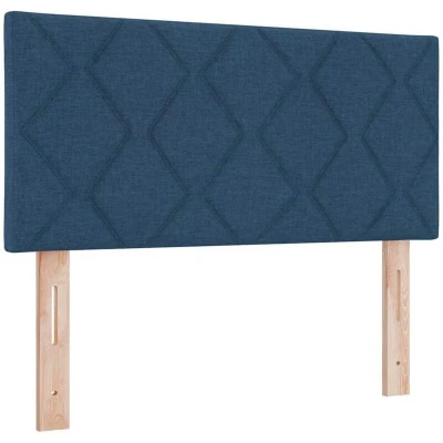 Image of vidaXL Headboard Diamond Blocks Design Blue 100 cm Fabric