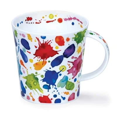 Image of Dunoon Fine Bone China Mug Made in England Cairngorm Shape Whoops Pattern 480ml Dishwasher Safe (Multi)