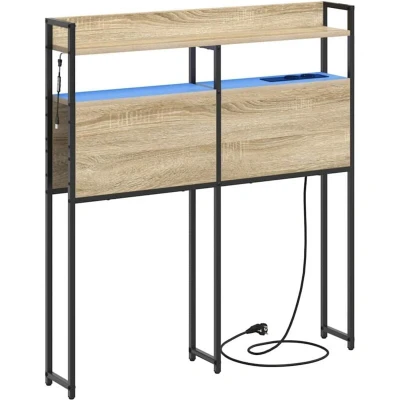 Image of Storage Headboard with Shelf Wall mounted Sonoma oak 80 cm Engineered wood vidaXL