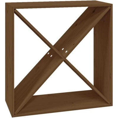Image of vidaXL Wine Cabinet Honey Brown 62x25x62 cm Solid Wood Pine